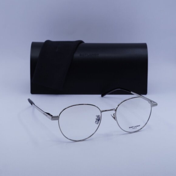 Saint Laurent SL532 005 Round Eyeglasses 53mm – Silver - Picture 10 of 10
